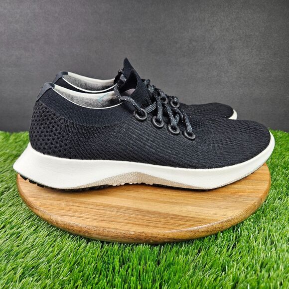 Allbirds Tree Dasher TD2 Mens Size 11.5 Black White Lace Up Running Sneaker - Picture 1 of 12